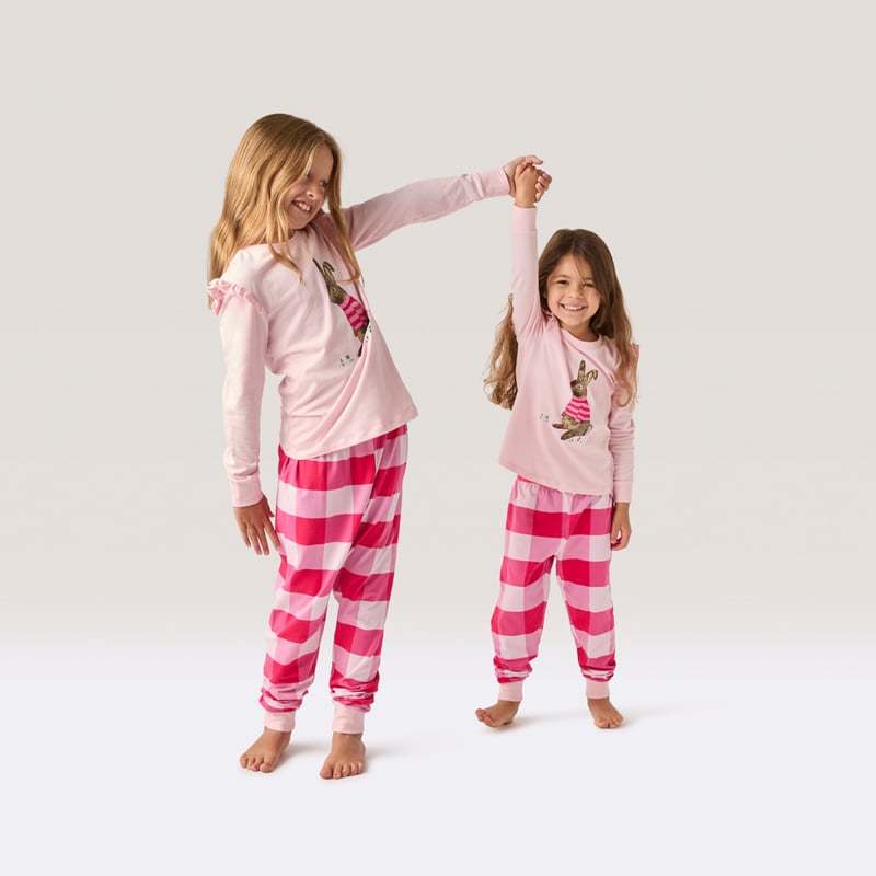 Kids Easter Binky Pink Long Pyjama Set