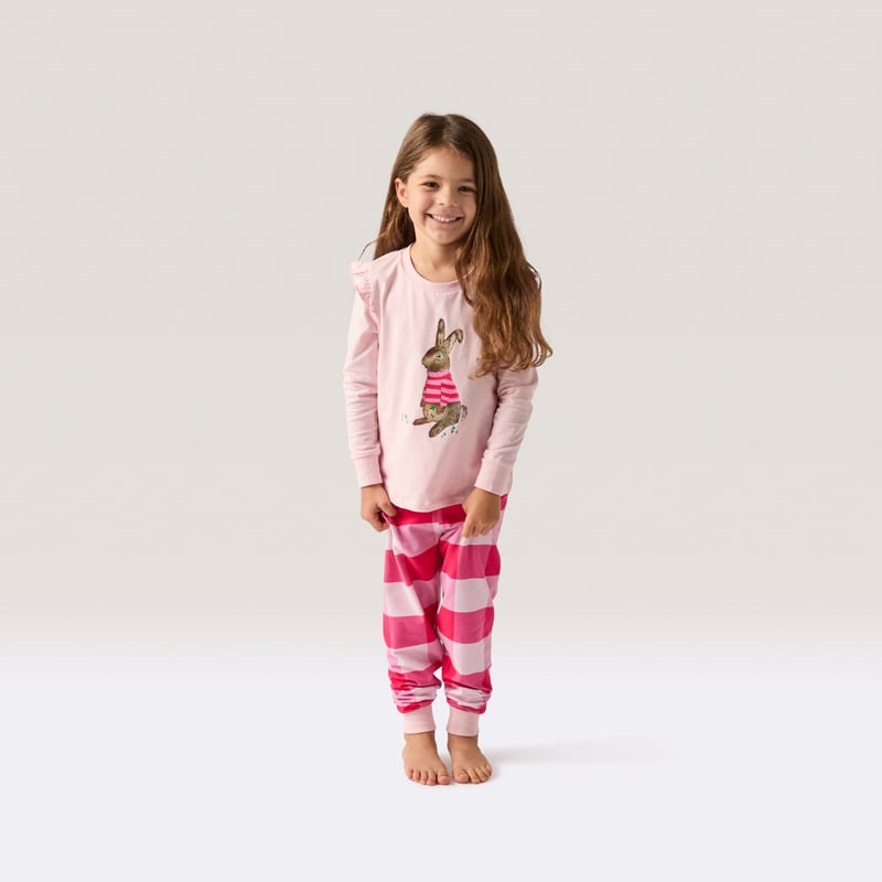 Kids Easter Binky Pink Long Pyjama Set
