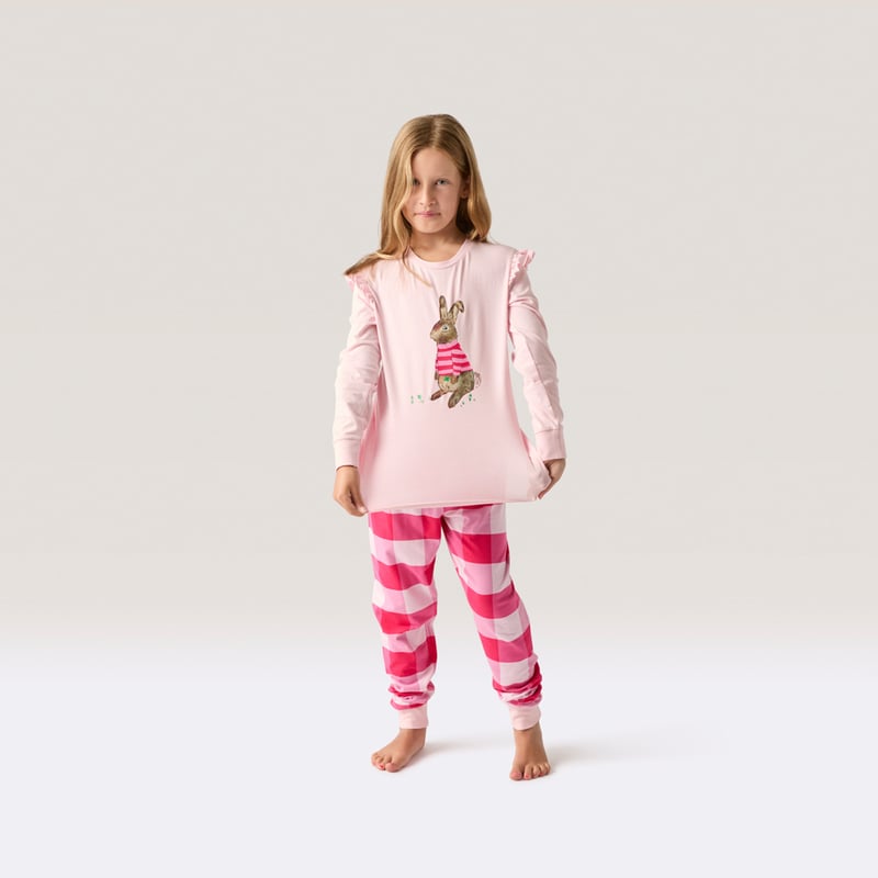 Kids Easter Binky Pink Long Pyjama Set