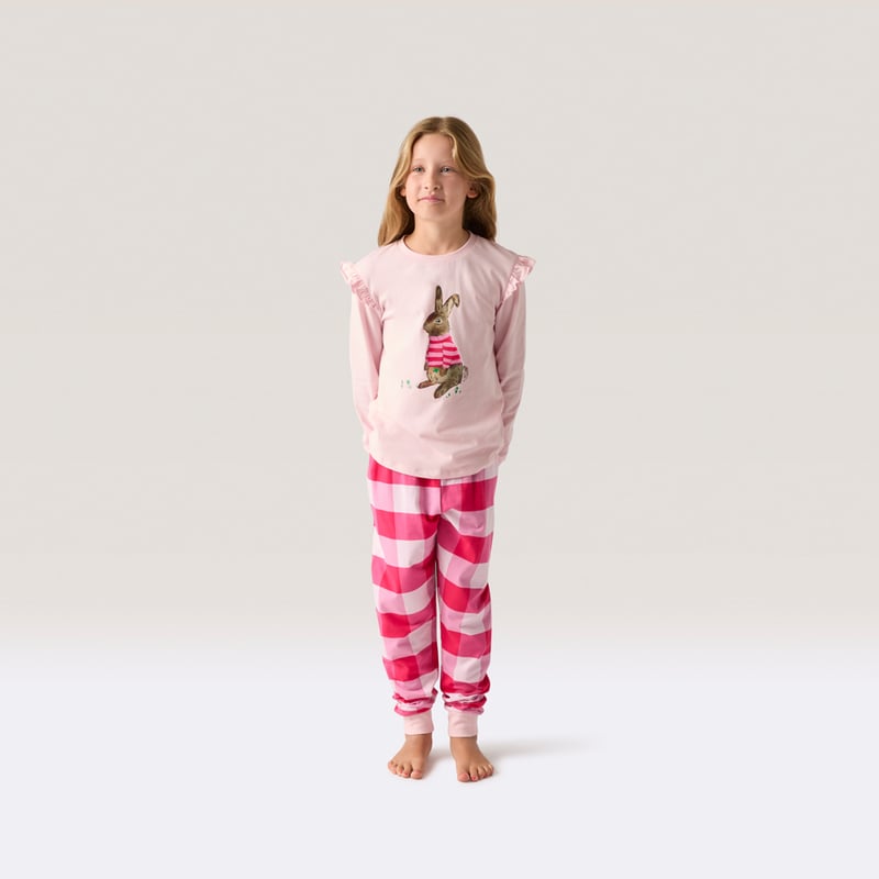 Kids Easter Binky Pink Long Pyjama Set