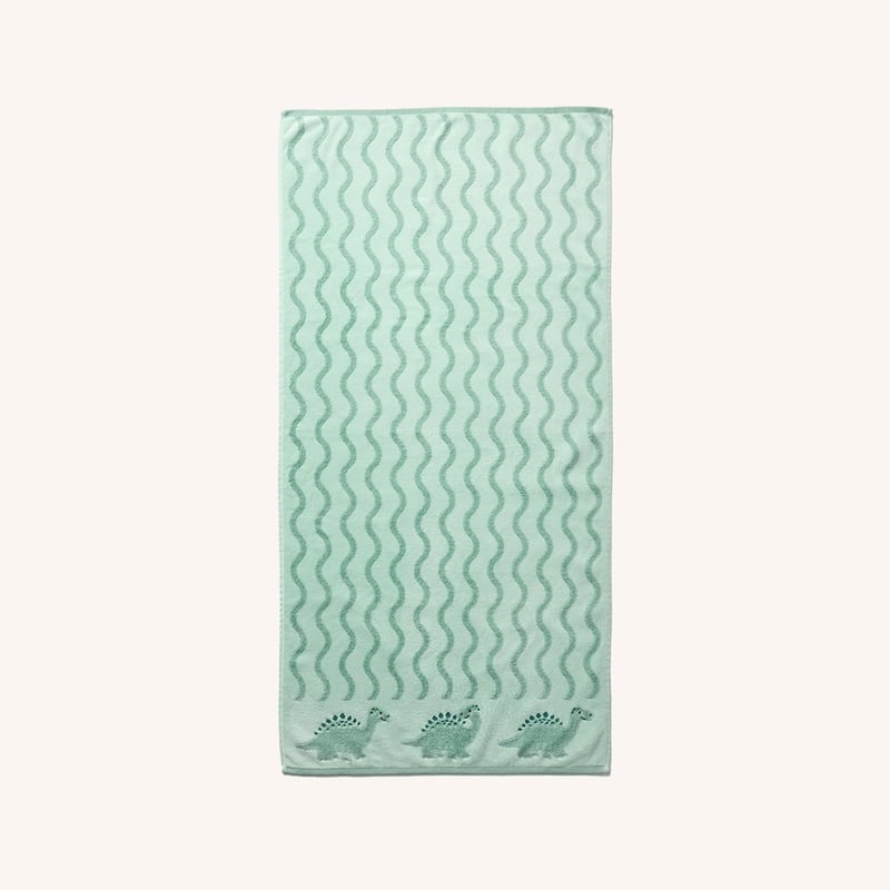 Dino Wonder Green Bath Towel