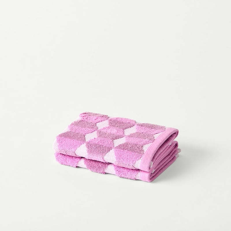 Geo Pink & Lilac Towel Range