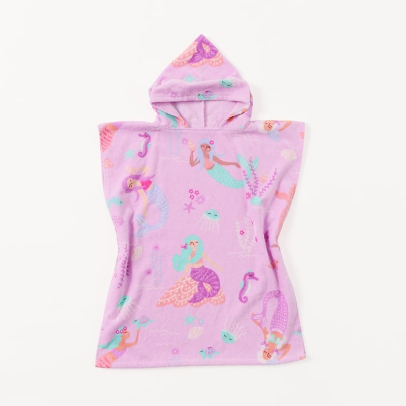 Kids Mermaid Wonder Beach Hooded Towel