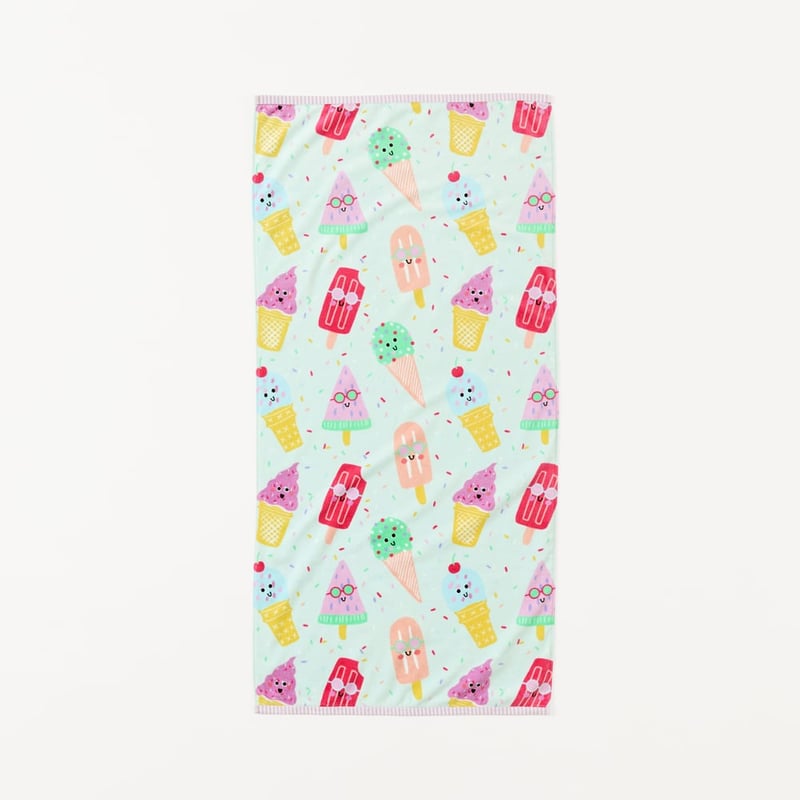Kids Ice Cream Party Beach Towel