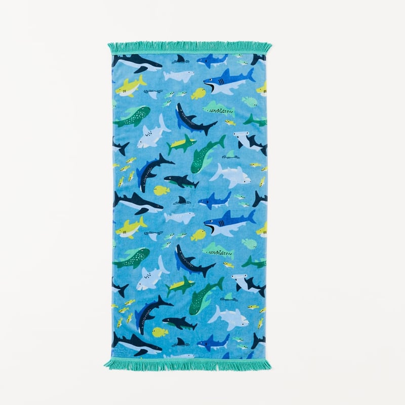 Kids Swimming Shark Beach Towel