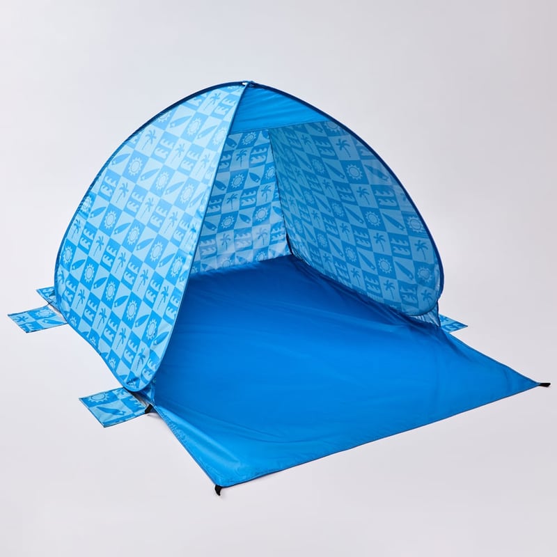 Kids Blue Shell Palm Beach Pop Up Tent