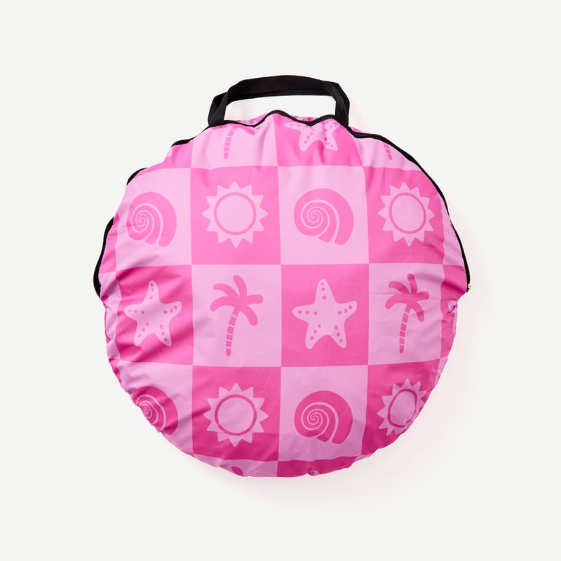 Kids Pink Shell Palm Beach Pop Up Tent