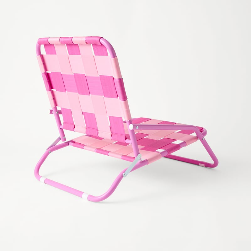 Pink Woven Beach Chair
