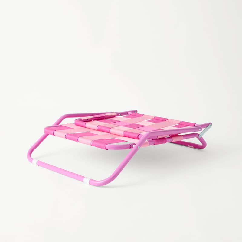 Pink Woven Beach Chair