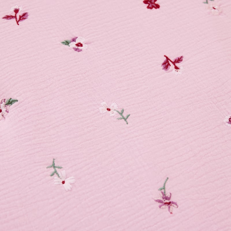 Velvet Berry Floral Embroidered Coverlet