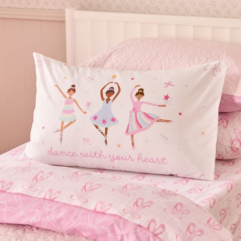 Ballet Dance With Your Heart Text Pillowcase