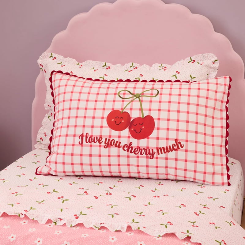 I Love You Cherry Much Kids Text Pillowcase