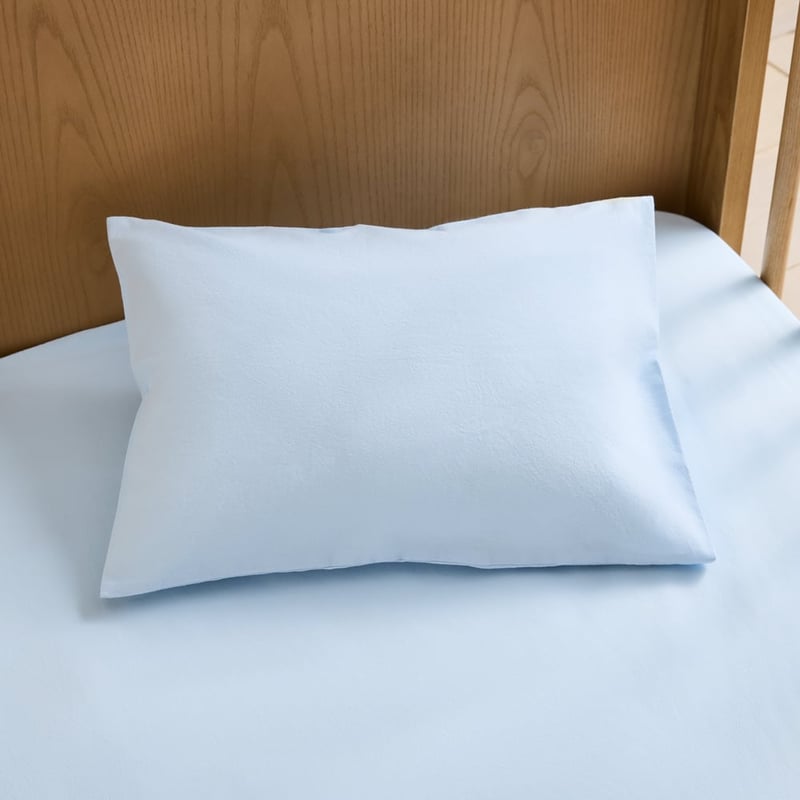Stonewashed Cotton Blue Cot Pillowcase