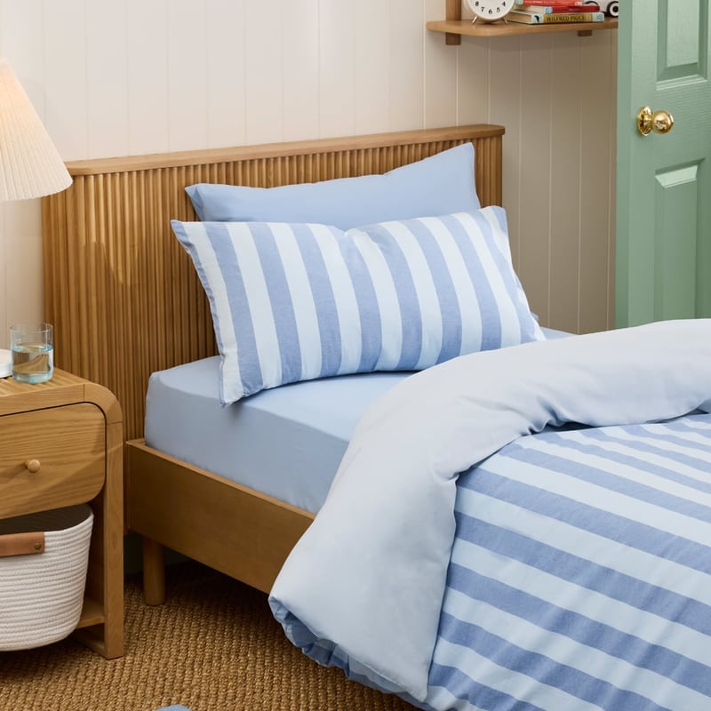 Stonewashed Ocean Stripe Quilt Cover Set