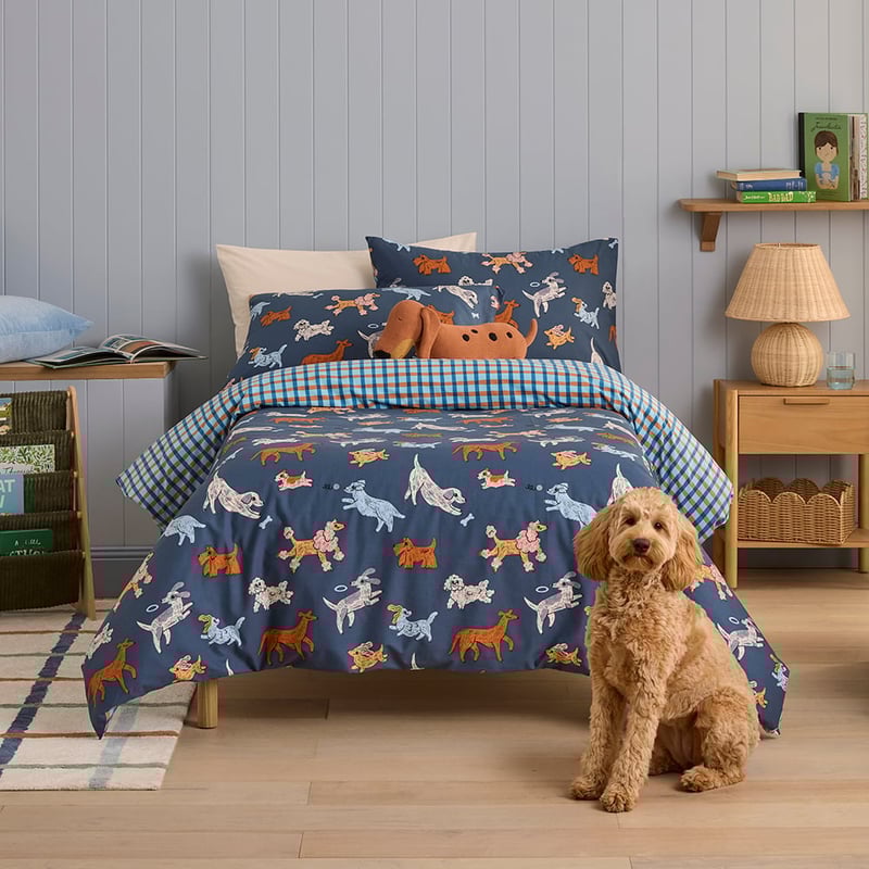 Floral Headfield Adairs Single Quilt Cover Adairs Kids Puppy