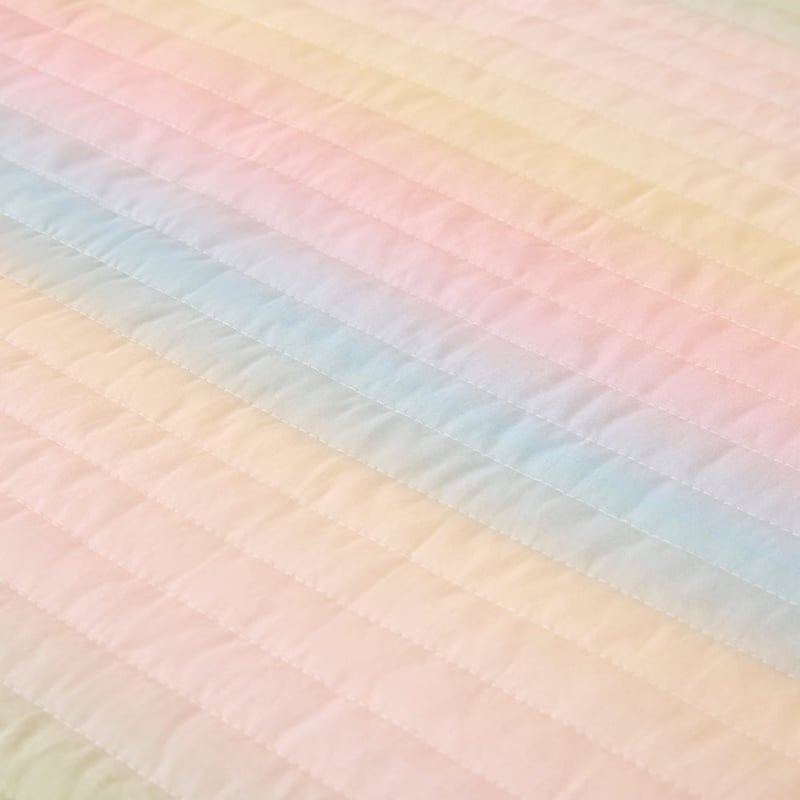 Ombre Quilted Rainbow Quilt Cover Set