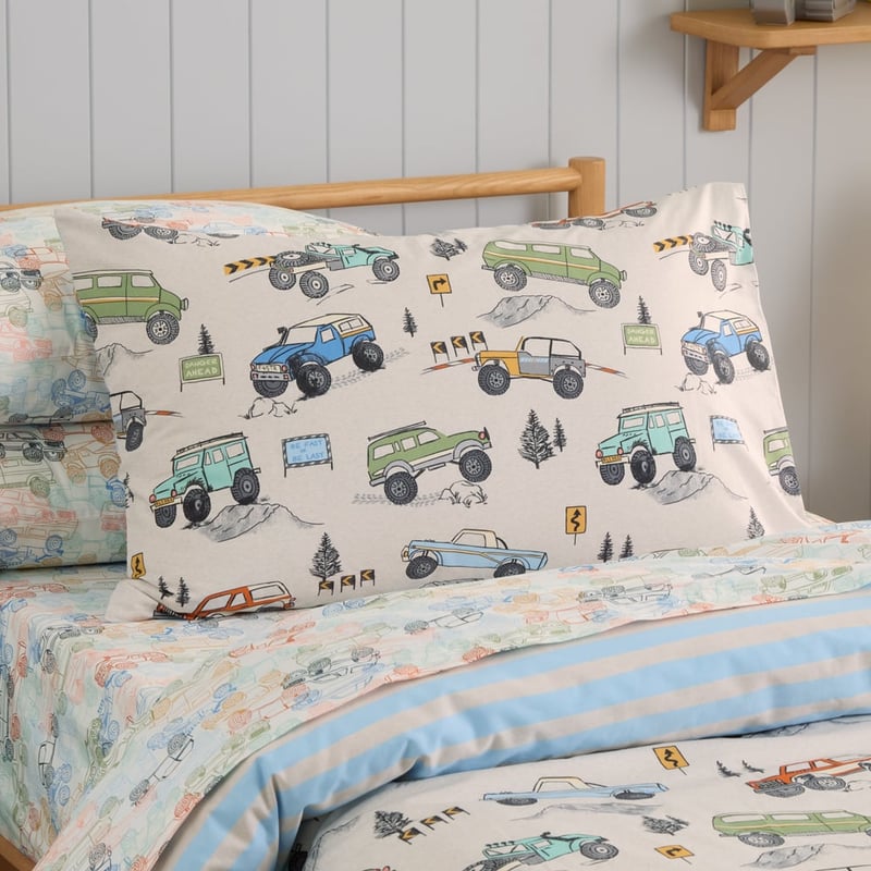 Traffic Jam Grey Quilt Cover Set