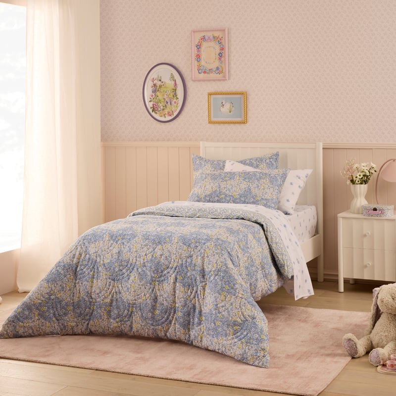 Heirloom Lenni Blue Quilted Quilt Cover Set