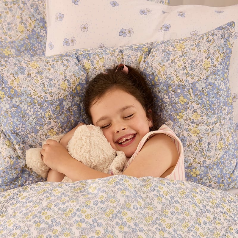 Heirloom Lenni Blue Quilted Quilt Cover Set