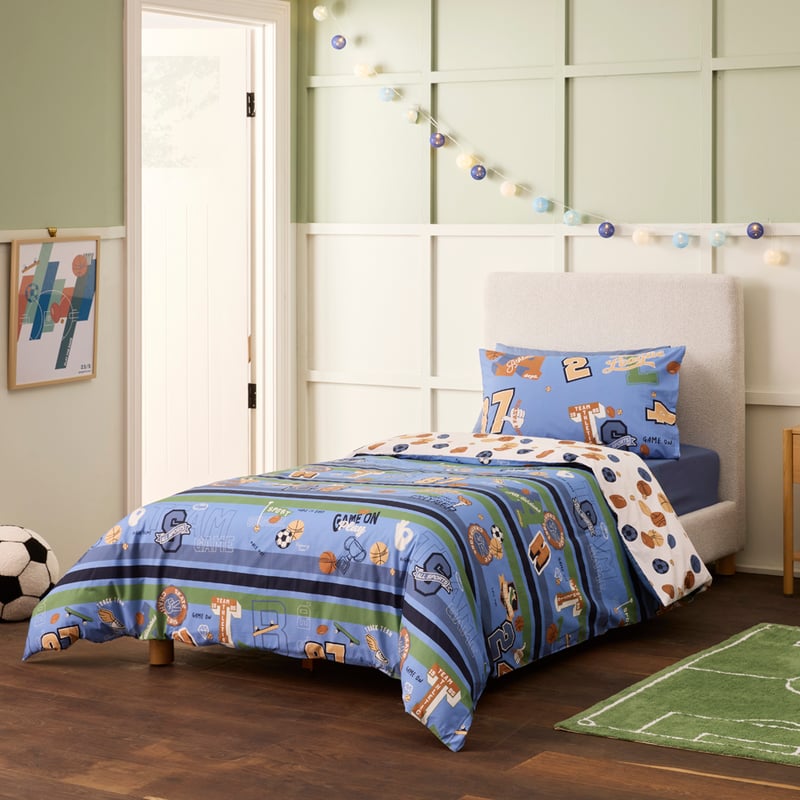 All Sports Blue Quilt Cover Set