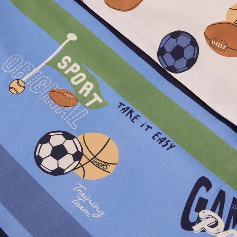 All Sports Blue Quilt Cover Set
