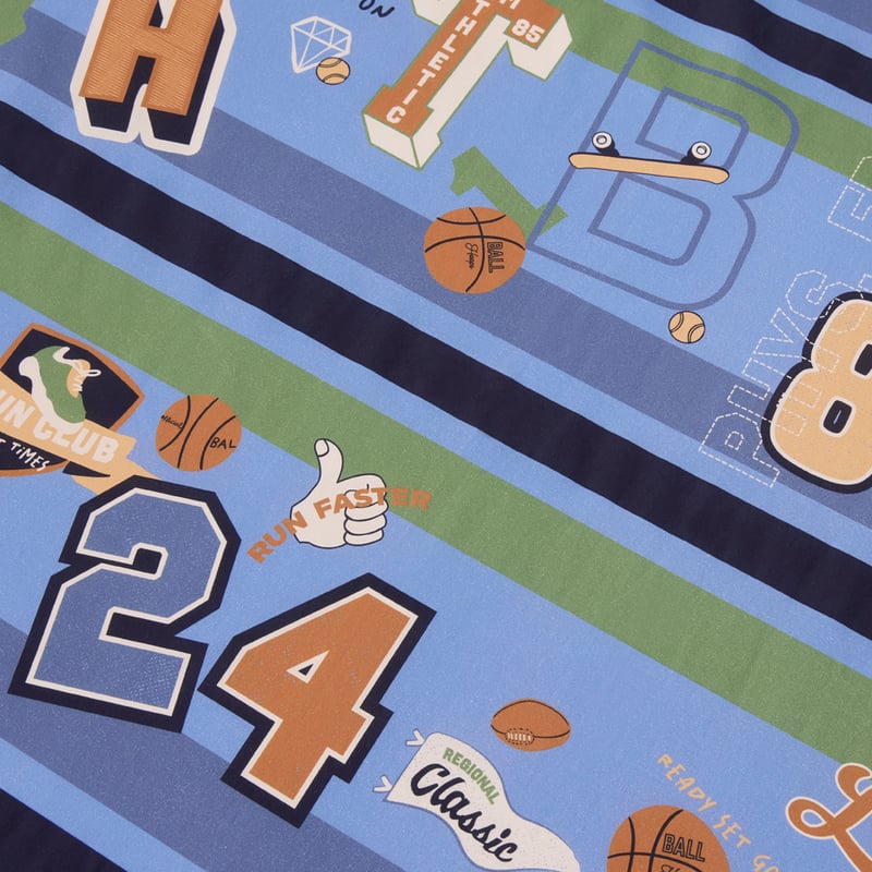 All Sports Blue Quilt Cover Set