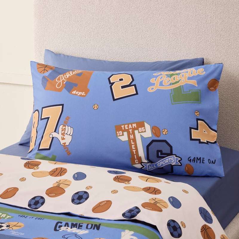 All Sports Blue Quilt Cover Set