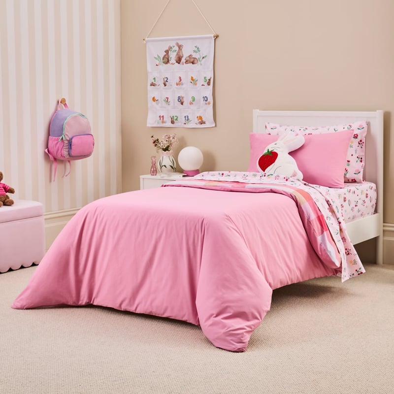 Emerson Yarn Dyed Pink Check Quilt Cover Set