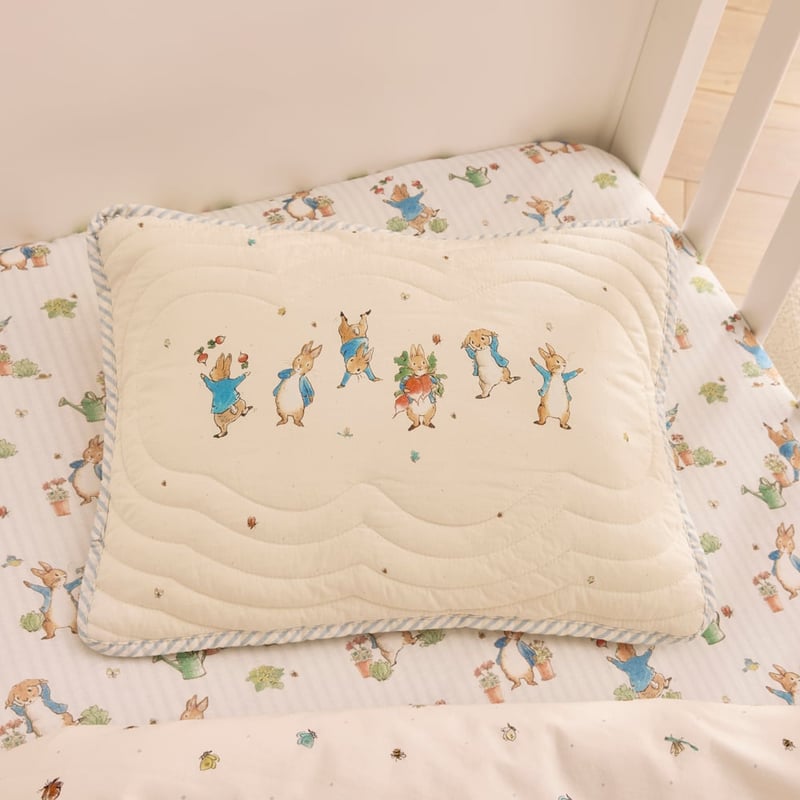 Peter Rabbit Natural Quilted Cot Quilt Cover Set