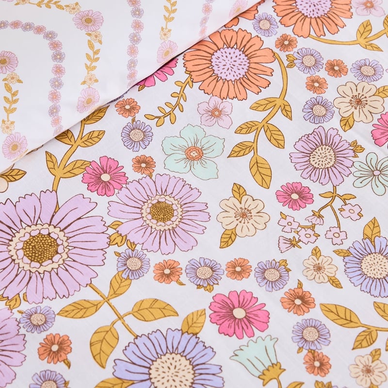 Willa Floral White Quilt Cover Set