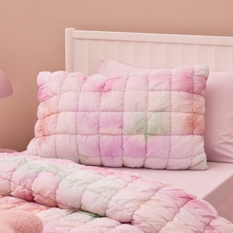 Ombre Marshmallow Quilted Quilt Cover Set