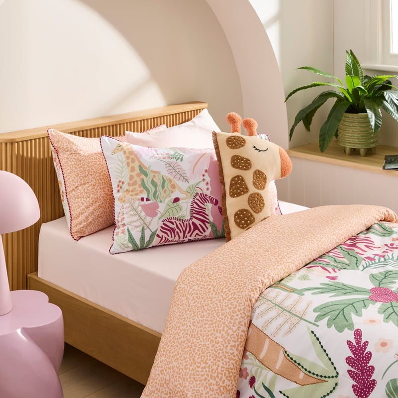 Jungle Party White Quilt Cover Set