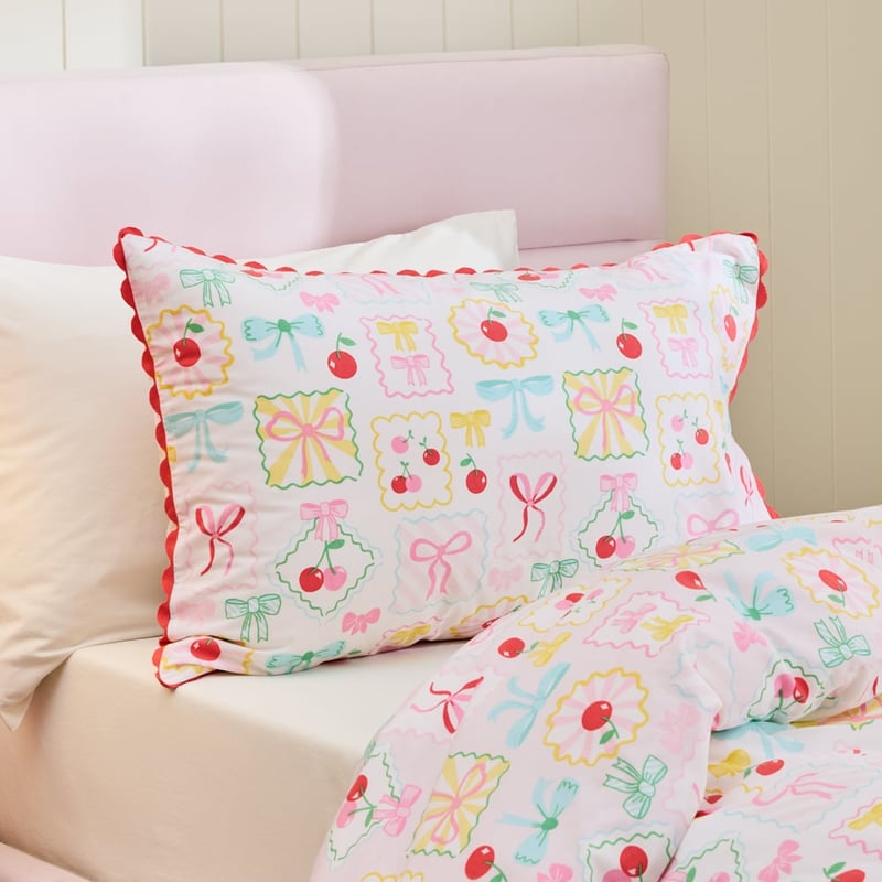 Cherry Amour Light Pink Quilt Cover Set