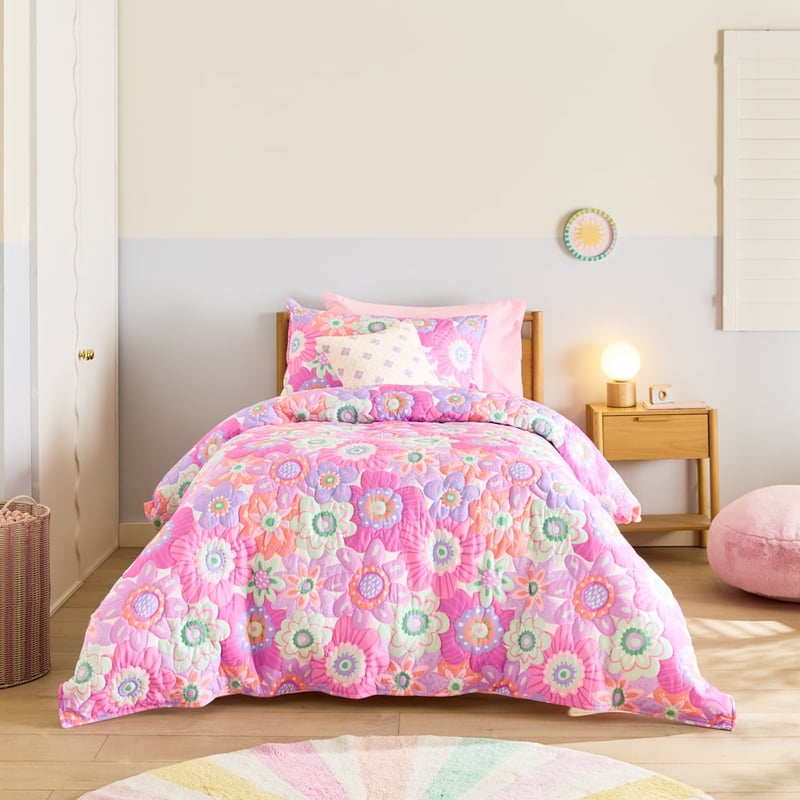 Pippa Purple Floral Quilt Cover Set
