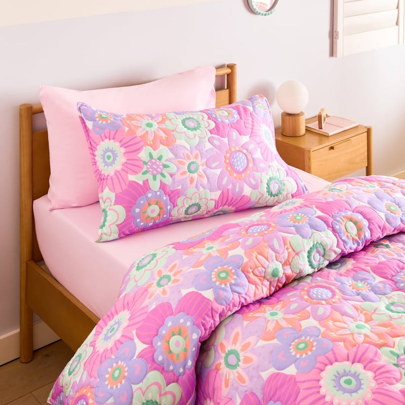 Pippa Purple Floral Quilt Cover Set