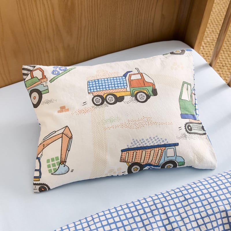 Stonewashed Natural Dig It Cot Quilt Cover Set