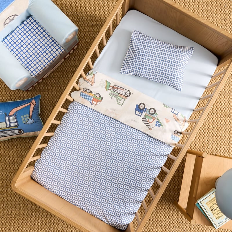 Stonewashed Natural Dig It Cot Quilt Cover Set