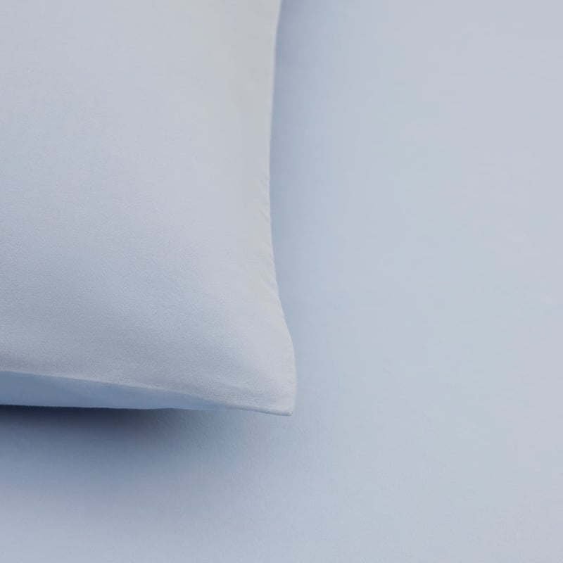 Stonewashed Cotton Chambray Fitted Sheet Set