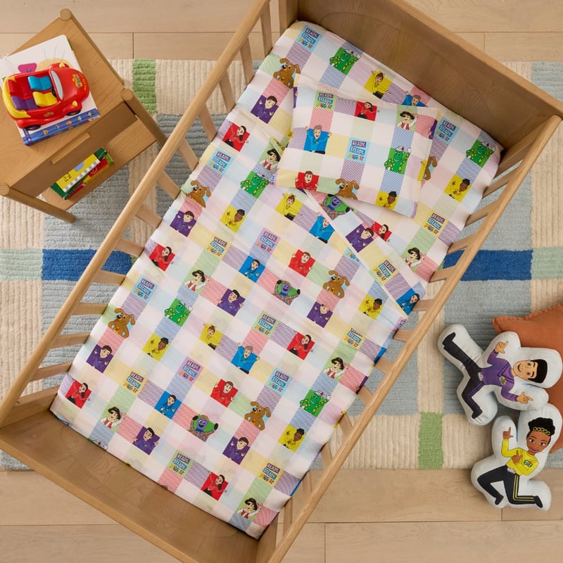 The Wiggles White Cot Sheet Set