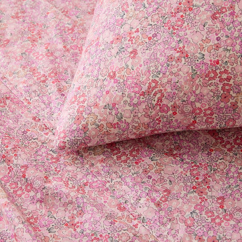 Floral Fields Red Sheet Set