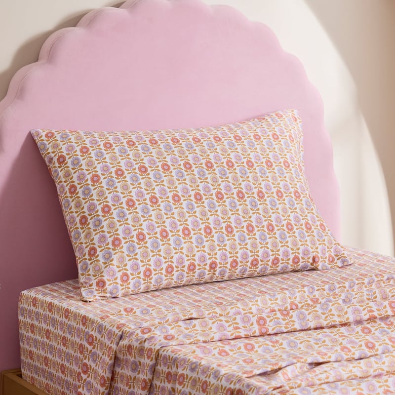 Willa Floral White Sheet Set