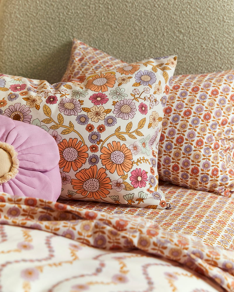 Willa Floral White Sheet Set