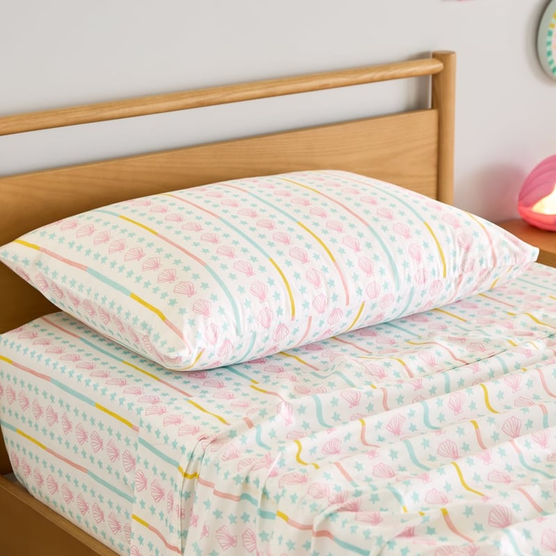 Bella Mermaid White Sheet Set