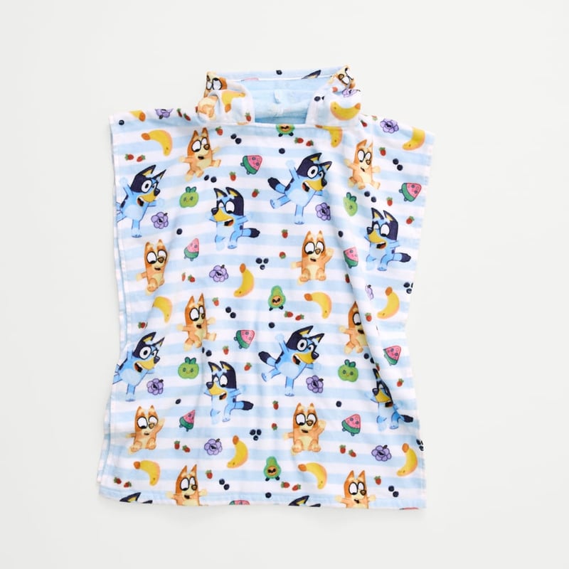 Bluey Play Time Printed Hooded Beach Towel