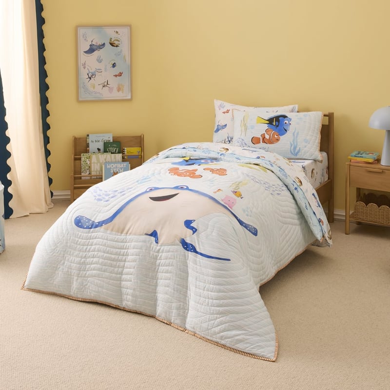 Disney Pixar Finding Nemo Soft Blue Quilted Quilt Cover Set