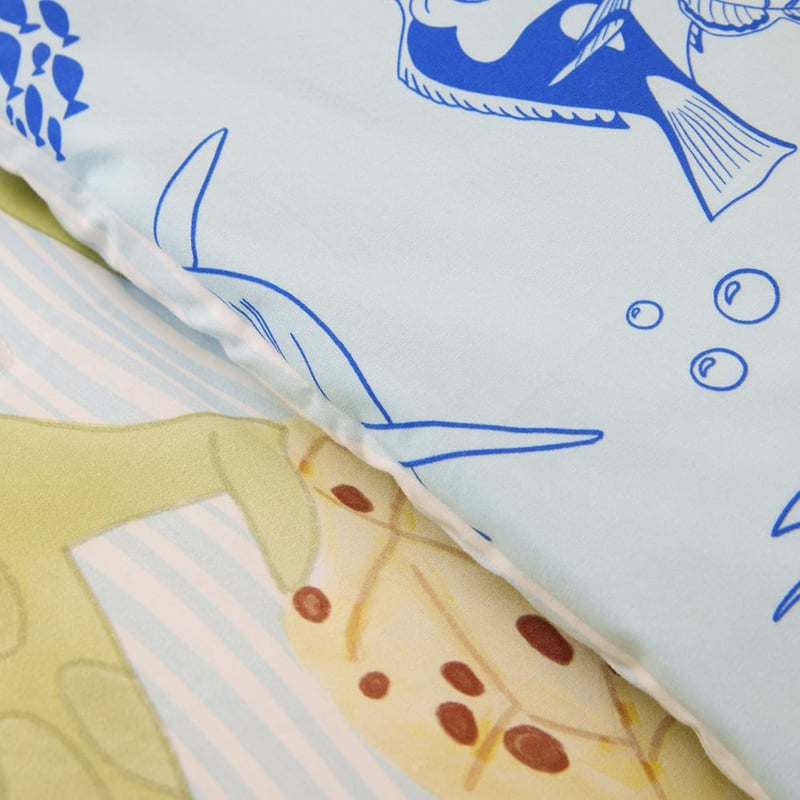 Disney Pixar Finding Nemo Soft Blue Quilted Quilt Cover Set