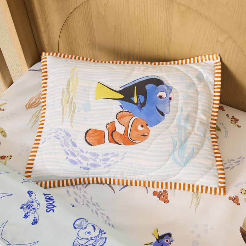 Disney Pixar Finding Nemo Soft Blue Cot Quilted Quilt Cover Set