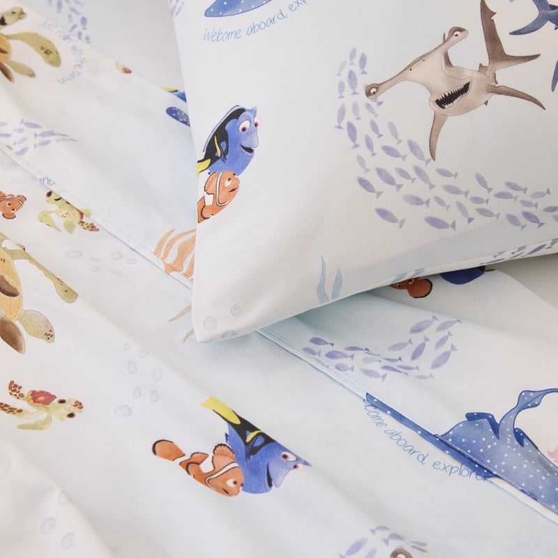 Disney Pixar Finding Nemo Soft Blue Sheet Set 