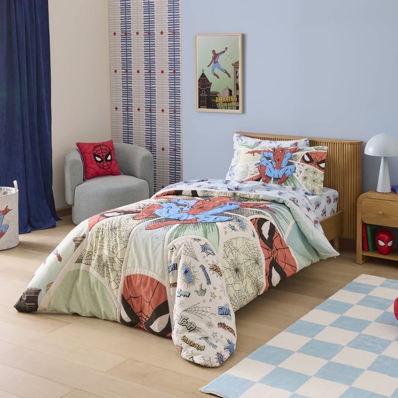 Marvel The Adventures of Spider-Man Multi Quilted Quilt Cover Set