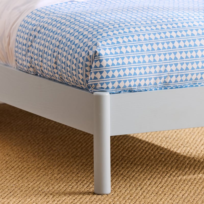 Louie Glacier Blue Timber Bed